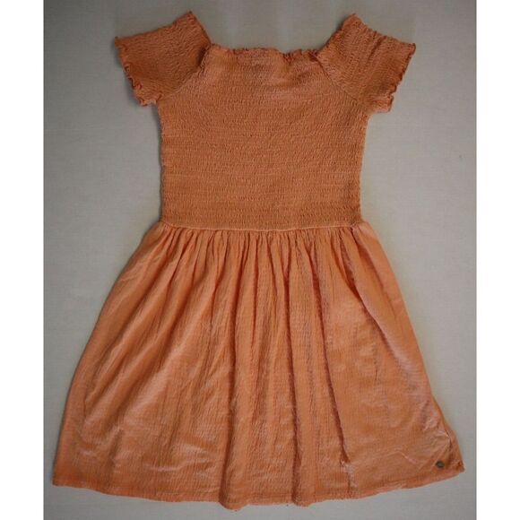 Roxy ARJKD03207 Women's Sz XS Coral Reef Ruched Off The Shoulder Casual Dress - Picture 6 of 7